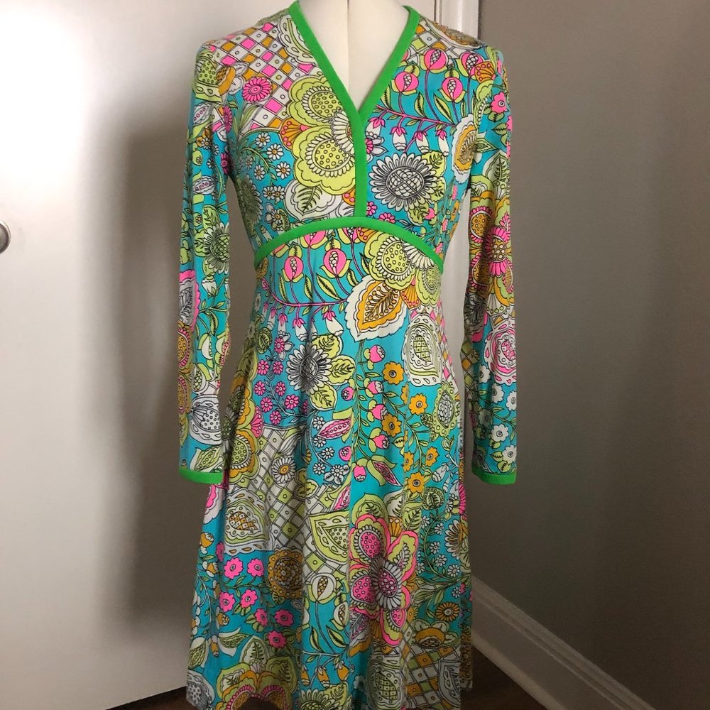 1960s Psychedelic Dress - Vintage Garfinckel's - PERFECT condition